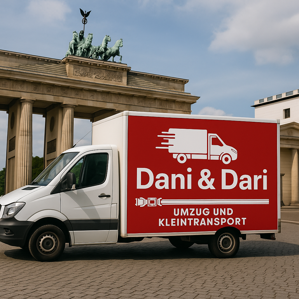 Dani & Dari Umzugswagen am Brandenburger Tor Berlin